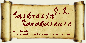 Vaskrsija Karakušević vizit kartica